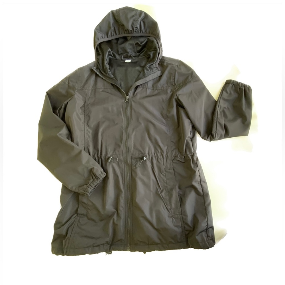 Old Navy black rain jacket, EUC, lightweight